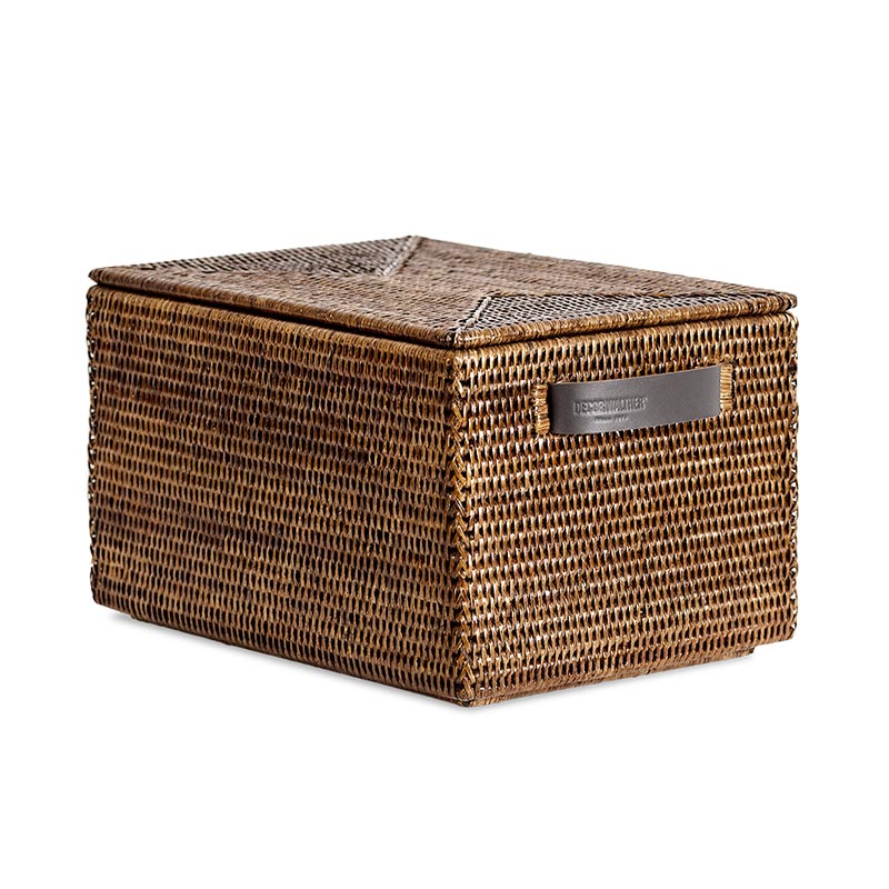 Decor Walther 0941092 BASKET BOX Универсальная коробка с крышкой Ротанг темный