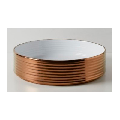 Terzofoco 0201BRG Раковина CIPPO GLOSSY WHITE INSIDE AND GLOSSY BRASS OUTSIDE