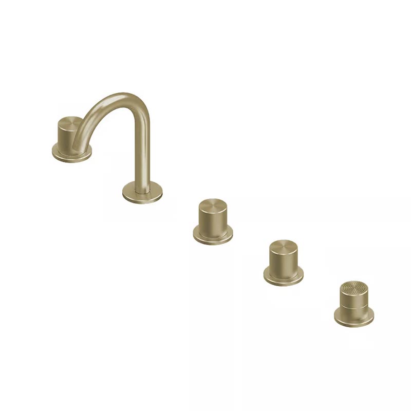QuadroDesign HUM 2495OC Смеситель на борт ванны, цвет Light Gold