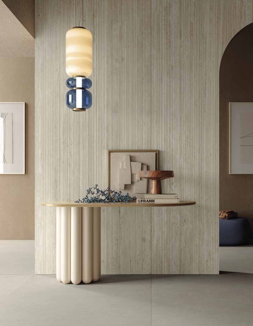 Керамогранит слэб MIRAGE TRAVERTINO LIGHT EY 07 LINE SP SQ 120х278x6 (Италия)