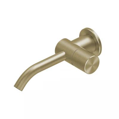 QuadroDesign HUM 2421TOC Смеситель для раковины на 1 отверстие из стены, 207мм, цвет Light Gold