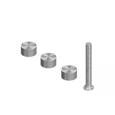 QuadroDesign STEREO 1699AS Смеситель на борт ванны без излива, цвет Brushed Stainless Steel