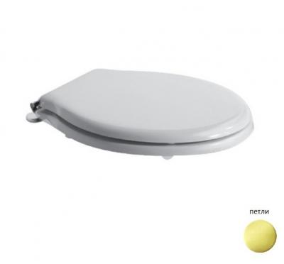 ™ GLOBO PS24RB Сиденье деревянное PAESTUM с системой softclose, Rovere BIANCO, золото