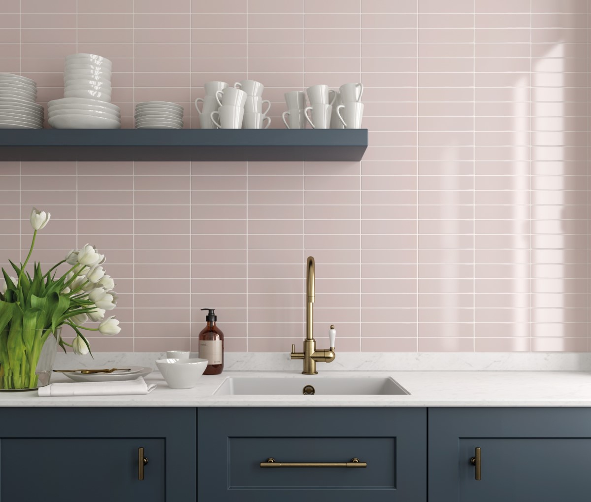 Керамическая плитка  EQUIPE COSTA NOVA PINK STONY 5х20 EQ-3