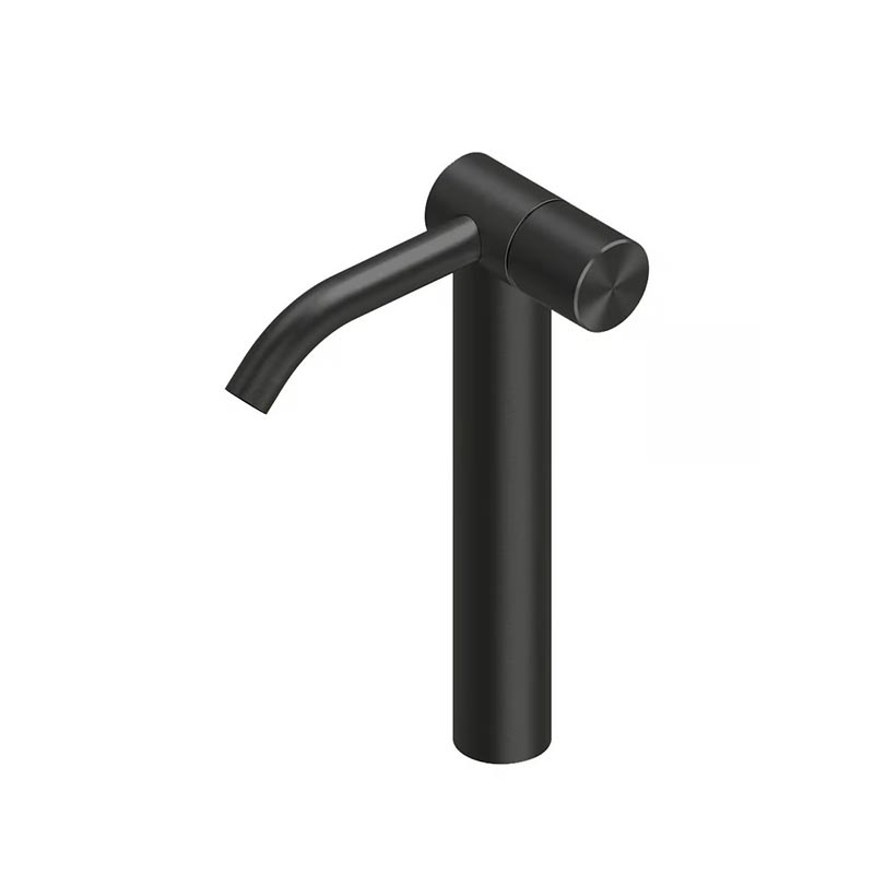QuadroDesign HUM 2402TON Смеситель для раковины на 1 отверстие из столешницы высокий, цвет Black Gold