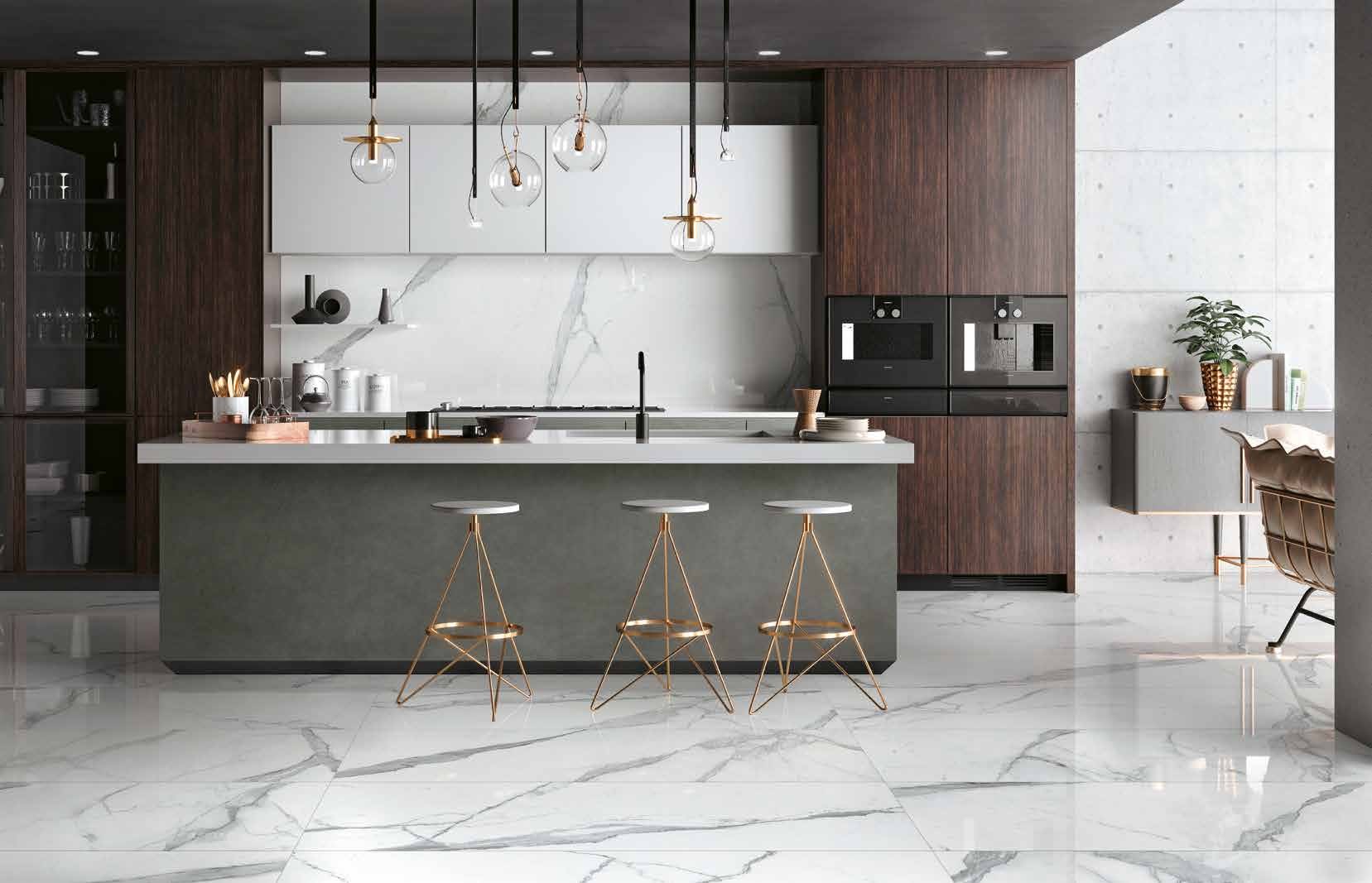 Керамогранит слэб MIRAGE STATUARIO EXTRA CP 01 LUC SQ 120х278x0.6 (Италия)