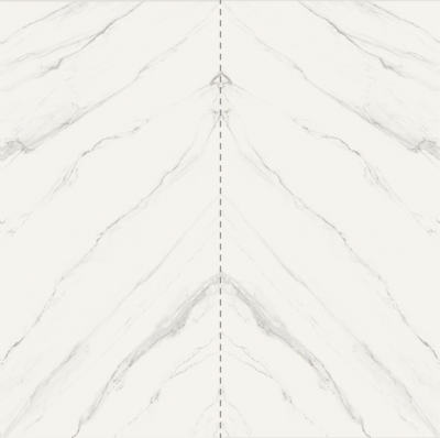 Керамогранит Inalco Touche Super Blanco-Gris Natural Bookmatch SK Rect 150x320