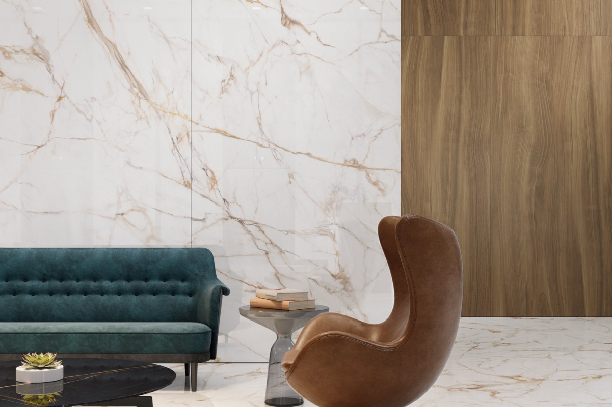Керамогранит PORCELANOSA XLIGHT CALACATTA GOLD POLISHED 120х270 G-2504