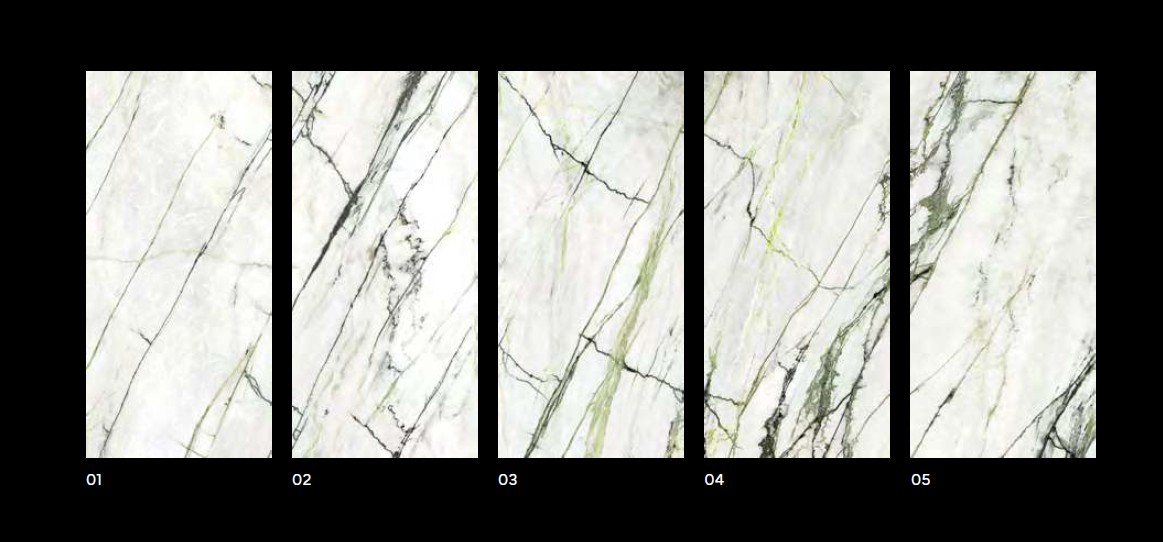Керамогранит PORCELANOSA XLIGHT CALACATTA GREEN POLISHED 120х270x0.6 G-2505