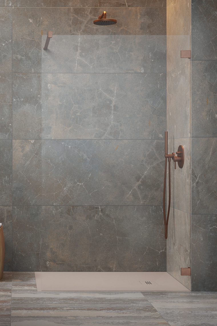 Душевое ограждение Essenza Pro Brushed Copper Walk-in 65