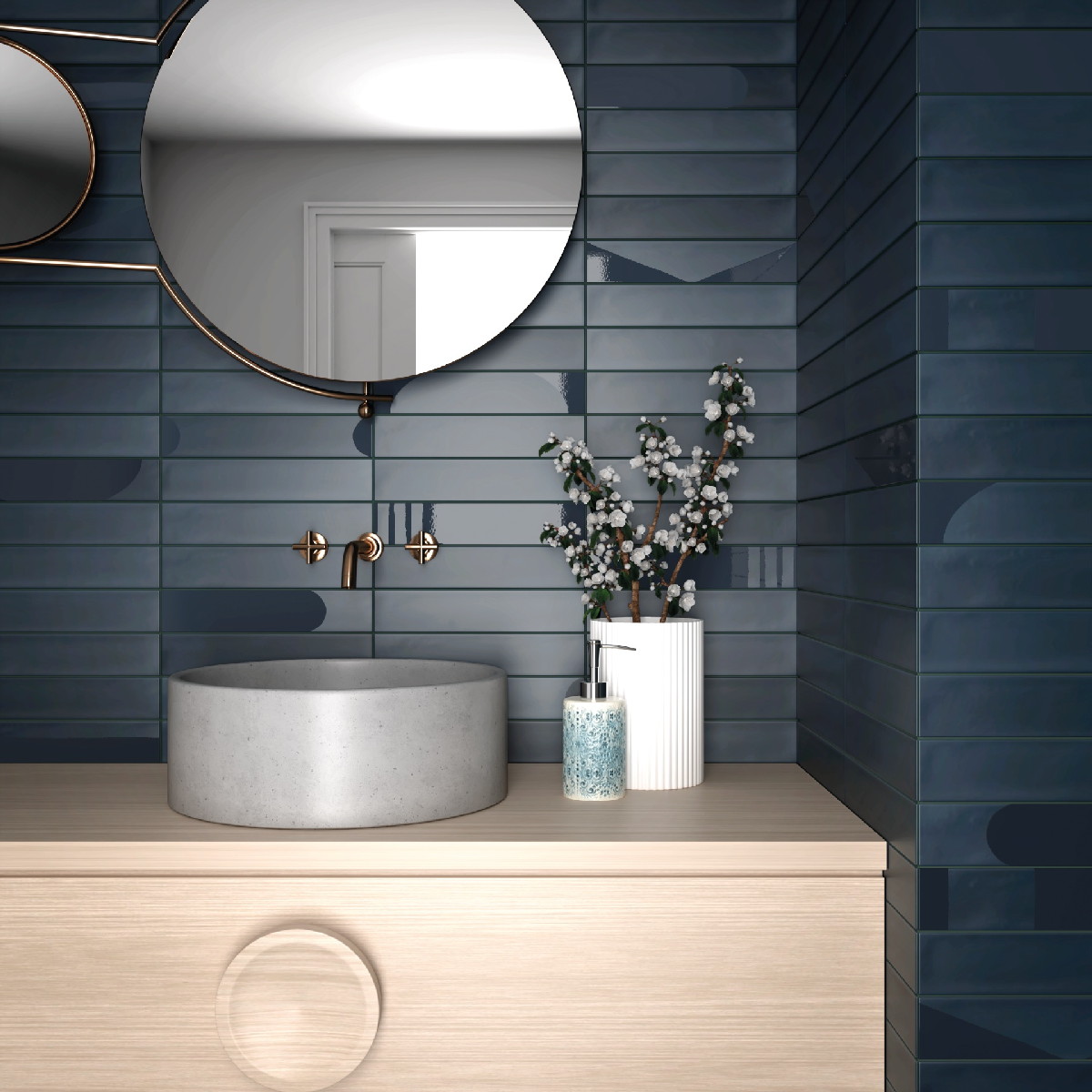 Керамическая плитка  EQUIPE WADI INDACO DECOR 6х30 EQ-6