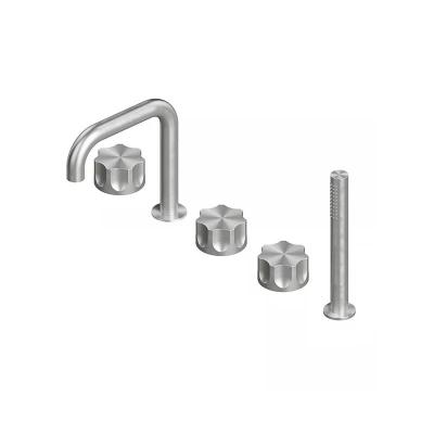 QuadroDesign MODO 1798AS Смеситель на борт ванны, цвет Brushed Stainless Steel