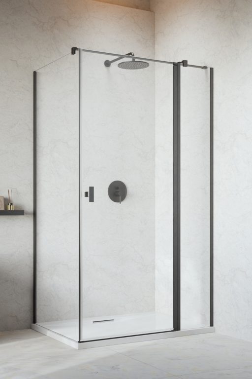 Nes Brushed GunMetal KDJ II Door 80 Left прозрачное