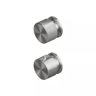 QuadroDesign STEREO 1648.0.00AS Смеситель термостатический из стены с 1-м запорным вентилем, цвет Brushed Stainless Steel