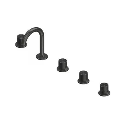 QuadroDesign HUM 2495ON Смеситель на борт ванны, цвет Black Gold