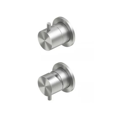 QuadroDesign SOURCE 1247.00AS Смеситель из стены с переключателем на 2 потребителя, цвет Steel