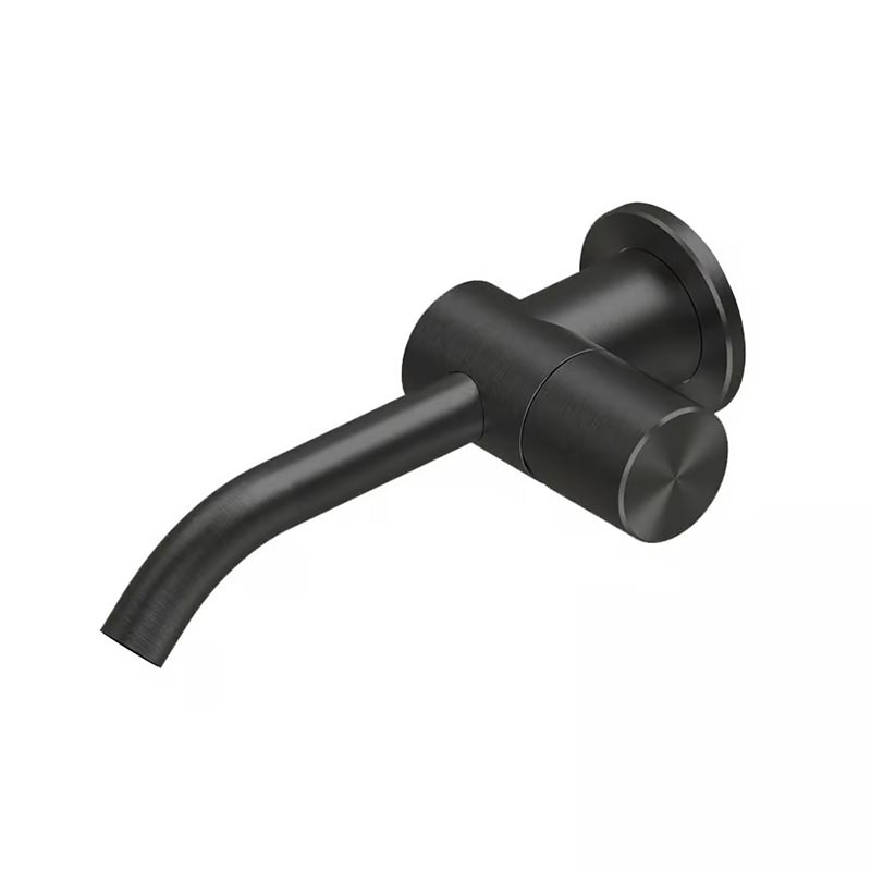 QuadroDesign HUM 2421TON Смеситель для раковины на 1 отверстие из стены, 207мм, цвет Black Gold