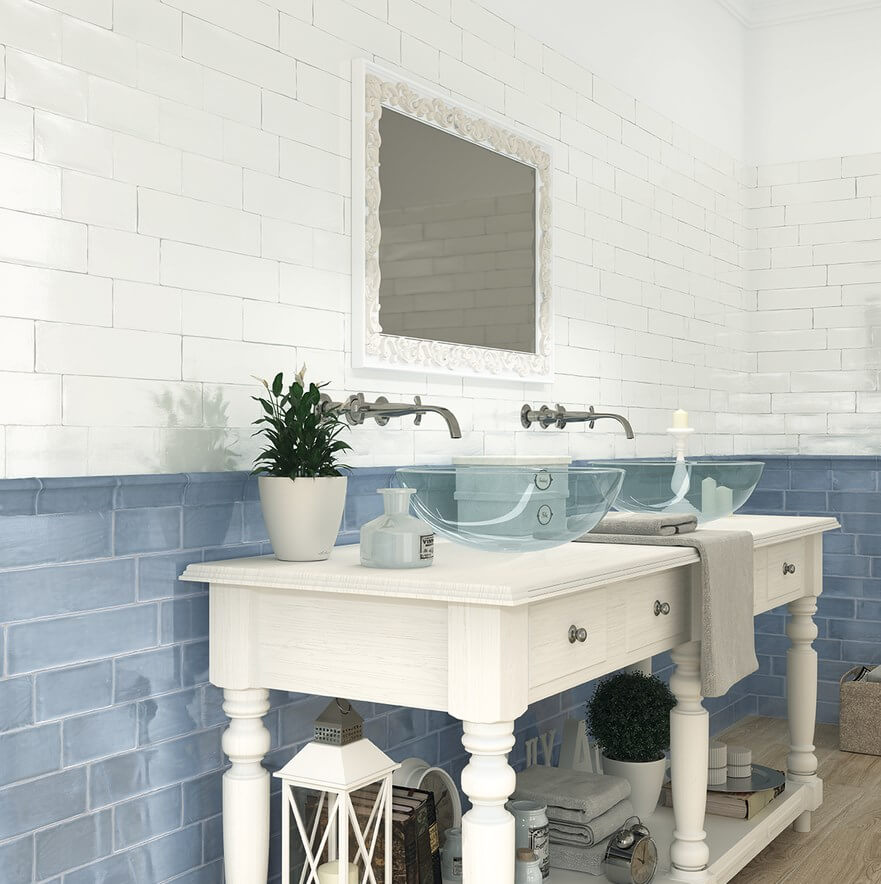 Керамическая плитка  Atelier French Blue Glossy 7,5x30