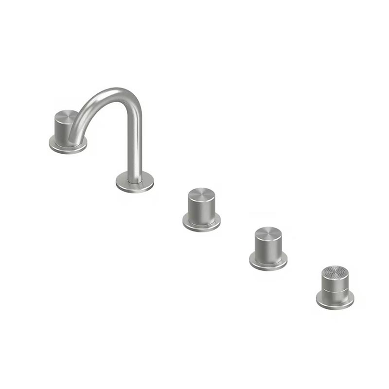 QuadroDesign HUM 2495AS Смеситель на борт ванны, цвет Brushed Stainless Steel