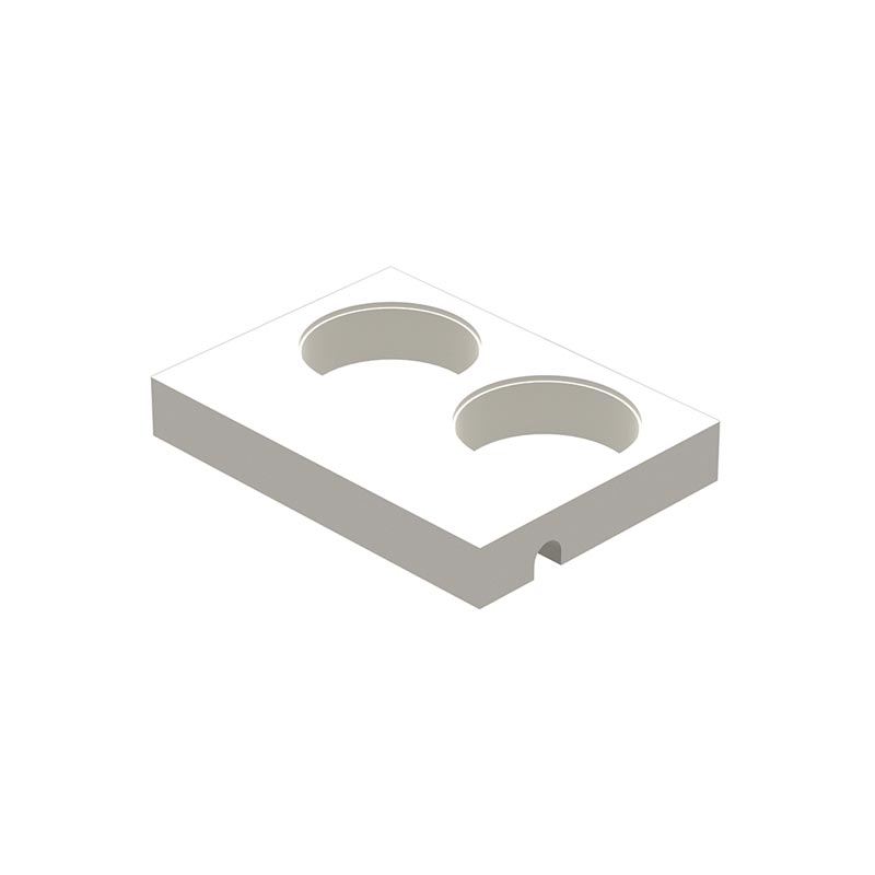 Ritmonio 7N0003F38 Brass Полочка с 2мя отверстиями для стакана или диспенсера, цвет Белый