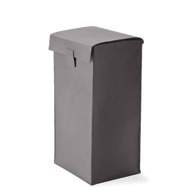 Decor Walther 0938893 NAPPA WB Корзина для белья с крышкой Натуральная кожа Nappa дымчато-серая