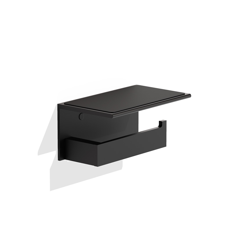 Decor Walther © 0654160 CONTRACT TPH4 Держатель туалетной бумаги с полочкой Черный матовый