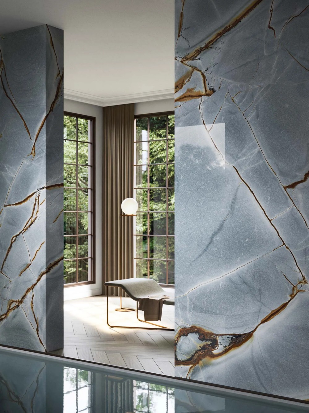 Керамогранит PORCELANOSA XLIGHT BLUE ROMA POLISHED 120х270 G-2505