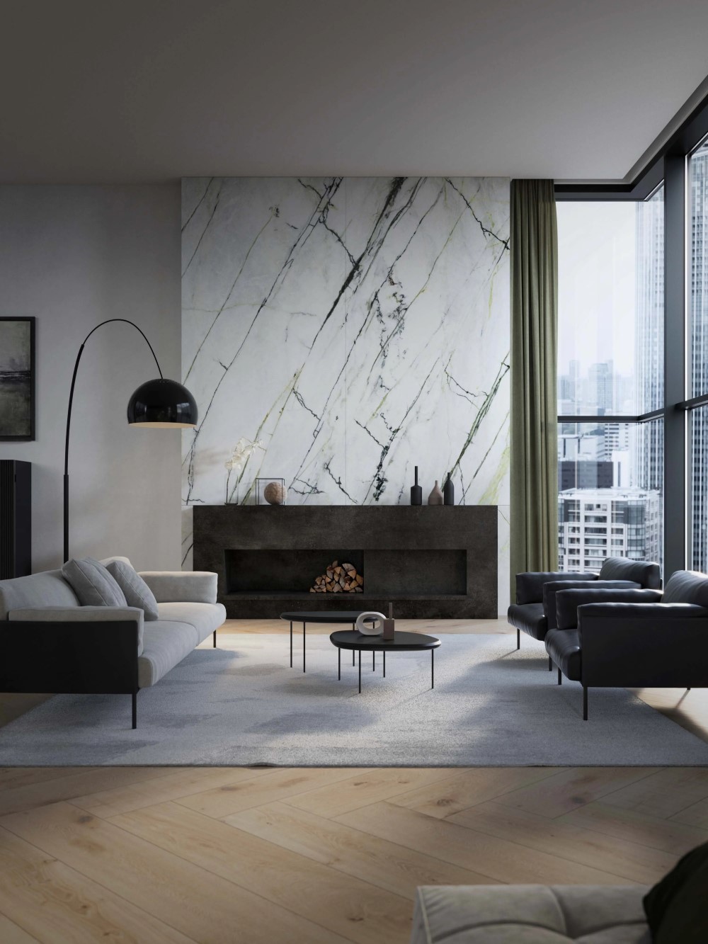 Керамогранит PORCELANOSA XLIGHT CALACATTA GREEN 04 SILK 120х270 G-2705