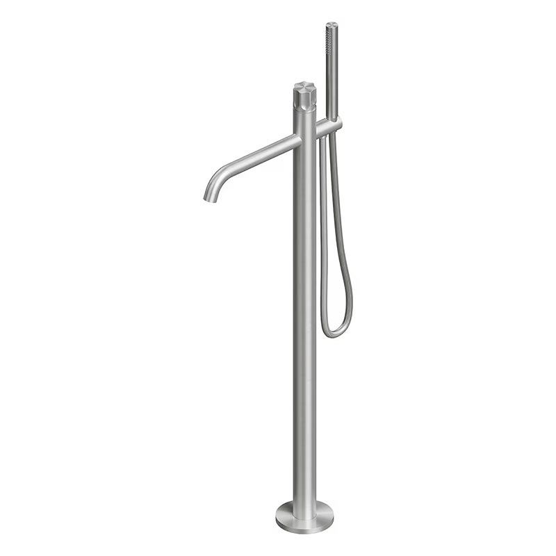 QuadroDesign MODO 1762/1AS Смеситель для ванны напольный, цвет Brushed Stainless Steel