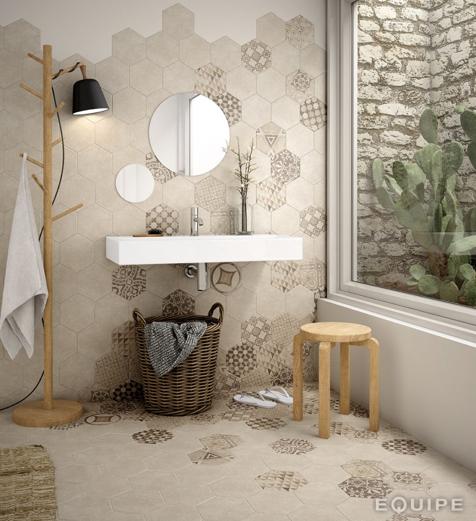 Керамогранит EQUIPE HEXATILE CEMENT CEMENT GARDEN SAND 17.5х20 EQ-10D