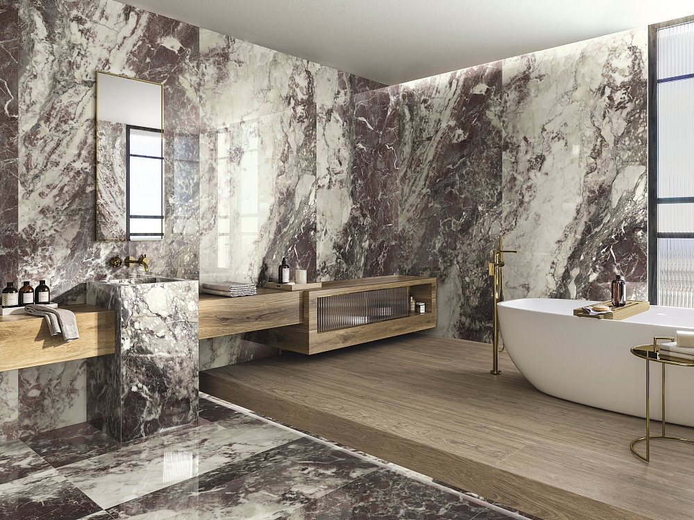 Керамогранит Ape Xlining BRECCIA VIOLA POL RECT 120X278