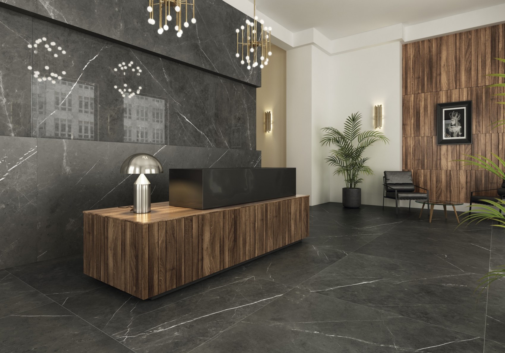 Керамогранит GRESPANIA COVERLAM PALADIO MARRON PULIDO 120х120x5.6