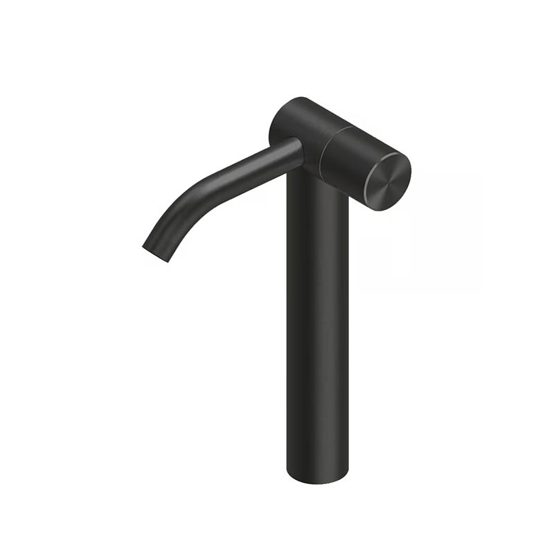 QuadroDesign HUM 2402ON Смеситель для раковины на 1 отверстие из столешницы с прогрессивным картриджем, высокий, цвет Black Gold