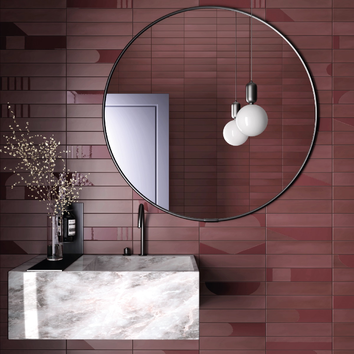 Керамическая плитка  EQUIPE WADI GARNET 6х30 EQ-4