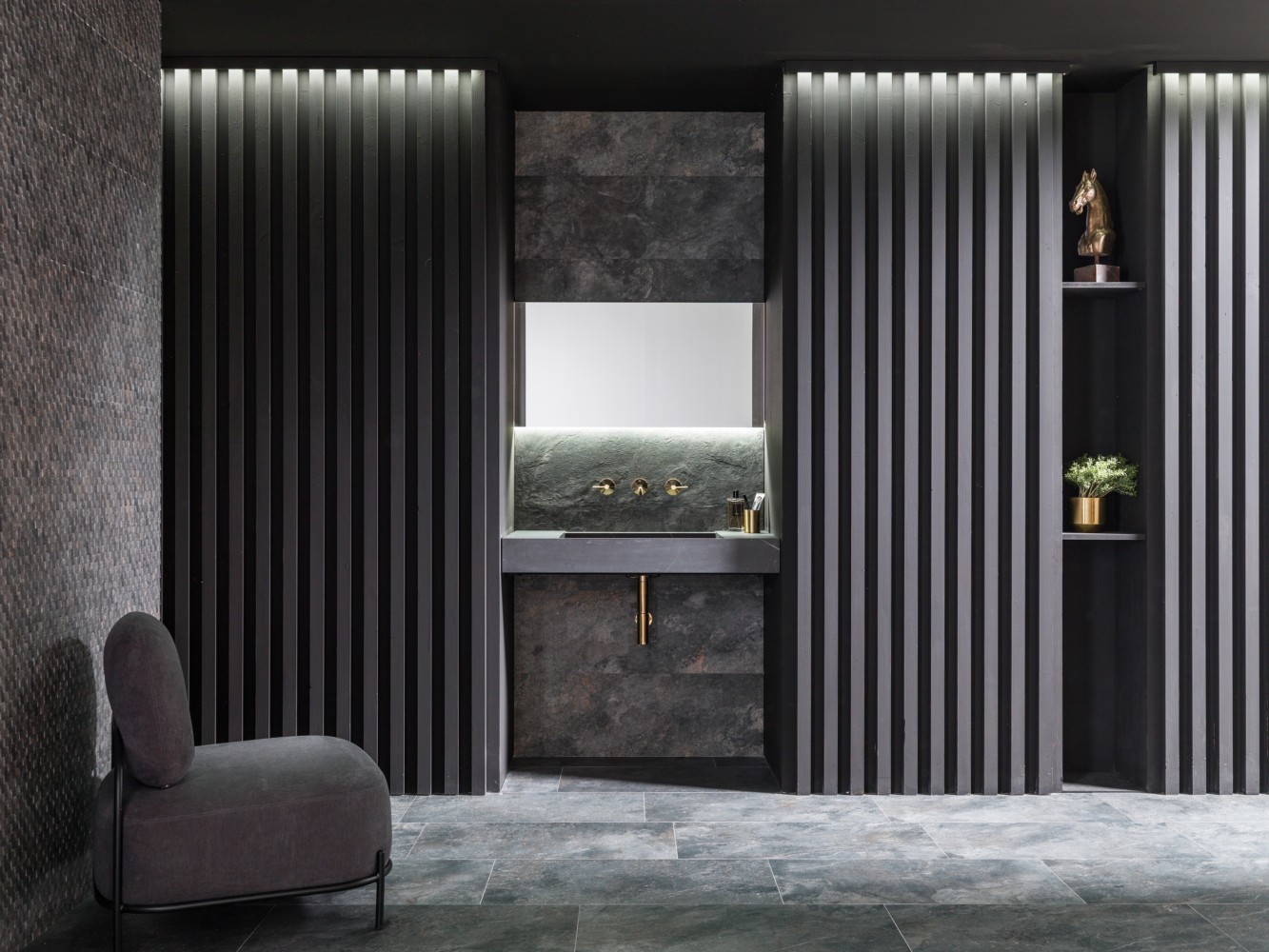 Керамогранит PORCELANOSA IMAGE DARK 40х80x1.15 G-349
