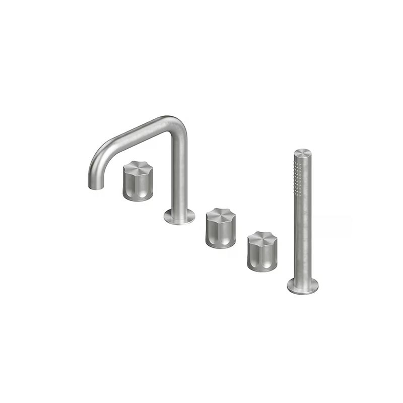 QuadroDesign MODO 1795AS Смеситель на борт ванны, диаметр ручки 43, цвет Brushed Stainless Steel