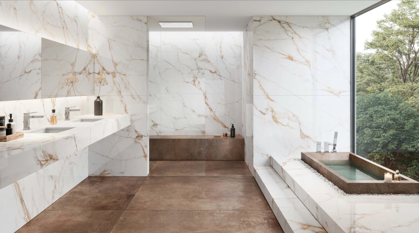 Керамогранит PORCELANOSA XLIGHT CALACATTA GOLD NATURE 120х120х6 G-2528