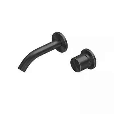 QuadroDesign HUM 2410TON Смеситель для раковины на 2 отверстия из стены, цвет Black Gold