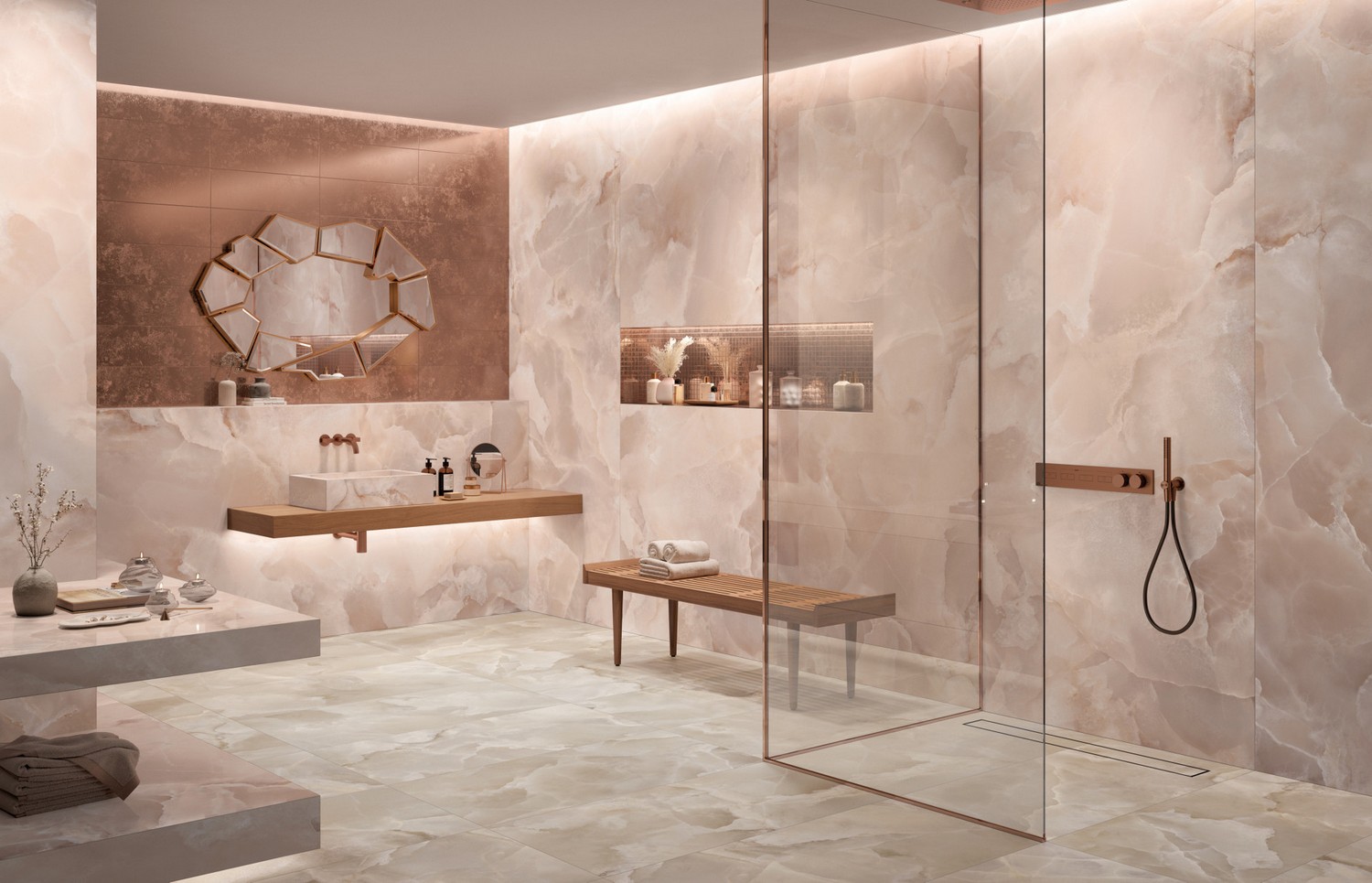 Керамогранит MIRAGE ROSE ON 04 LUC SQ 120х120x0.9 (Италия)