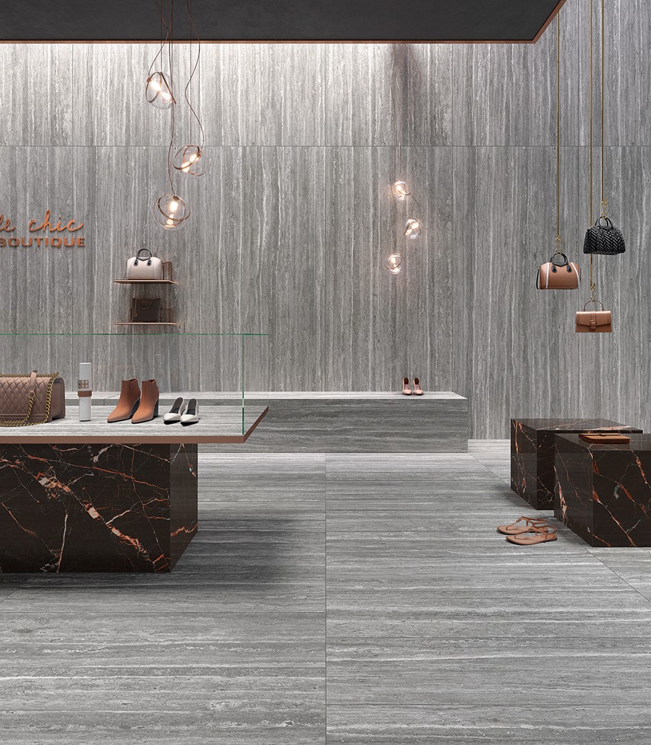 Керамогранит слэб MIRAGE TRAVERTINO DARK EY 08 SP SQ 120х278x6 (Италия)