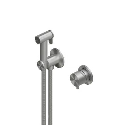 QuadroDesign Душевая программа ID023.00AS Гигиенический душ со смесителем, цвет Brushed Stainless Steel