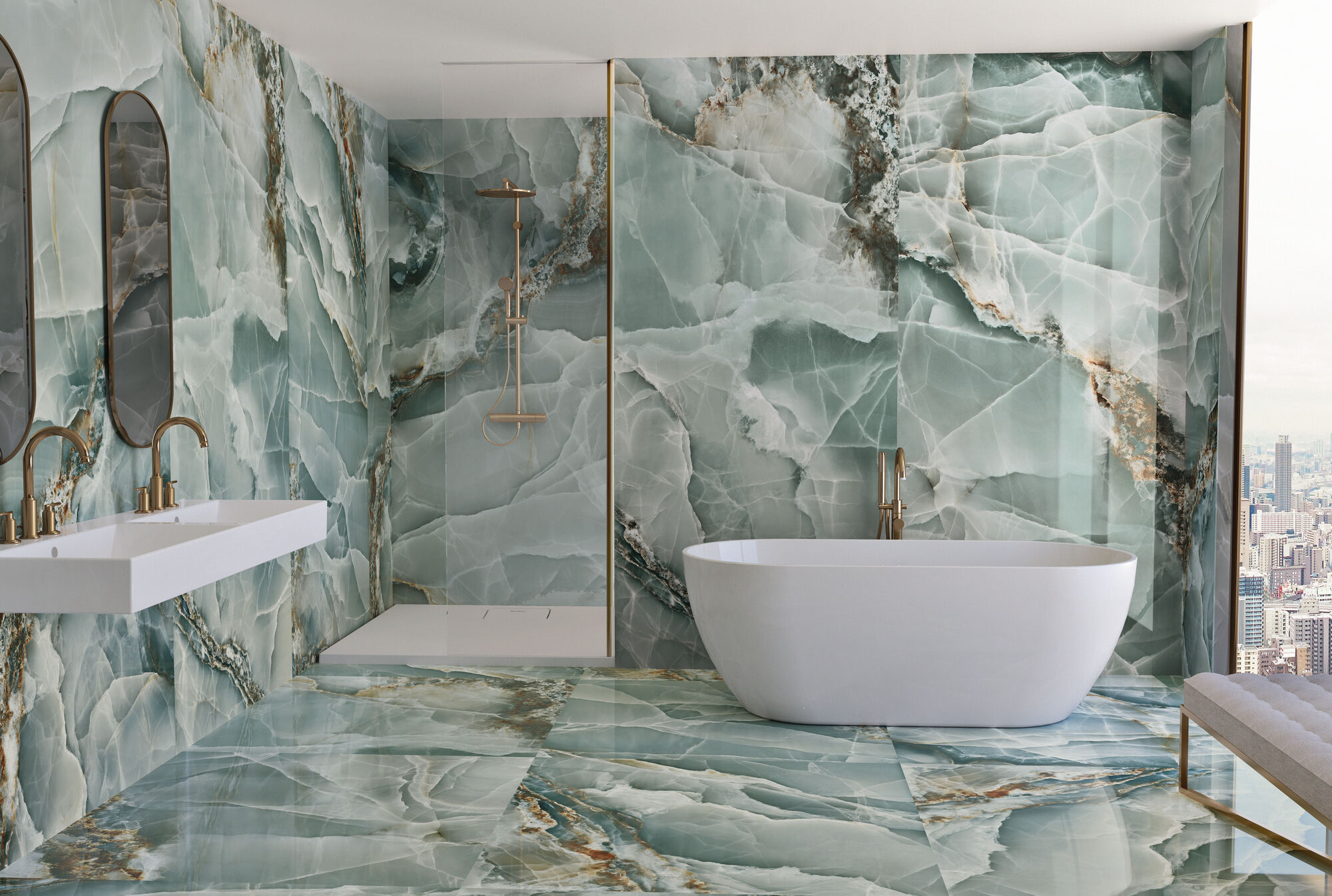 Керамогранит Onyx Bleu Pulido 120Х260