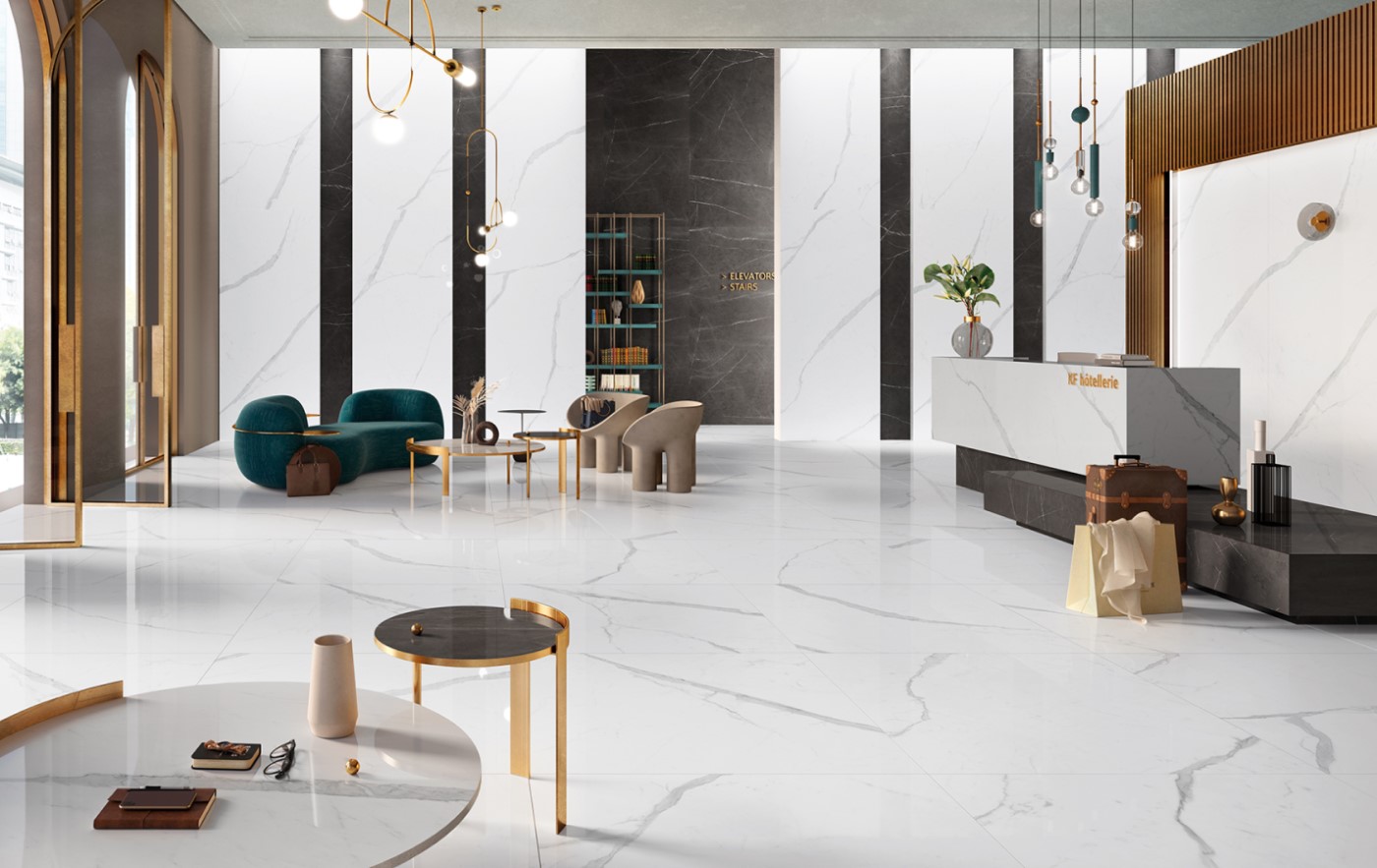 Керамогранит слэб MIRAGE STATUARIO FINE JL 01 SP SQ 120х278x6 (Италия)