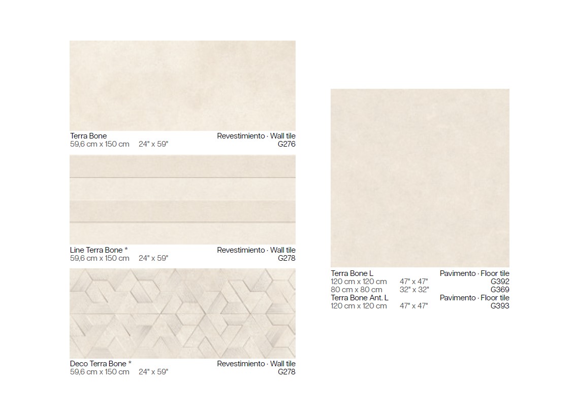 Керамическая плитка  PORCELANOSA TERRA BONE 59.6х150 G-276