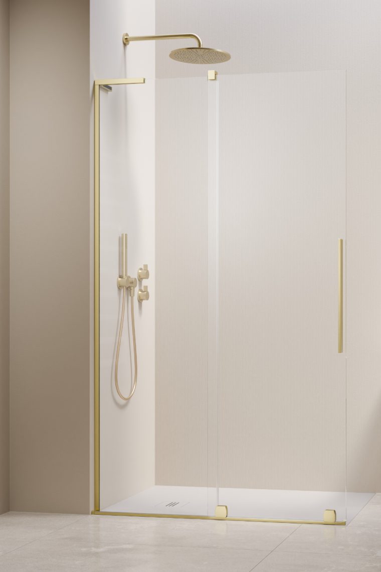 Furo SL Walk-in 538 Left Brushed Light Gold/прозрачное