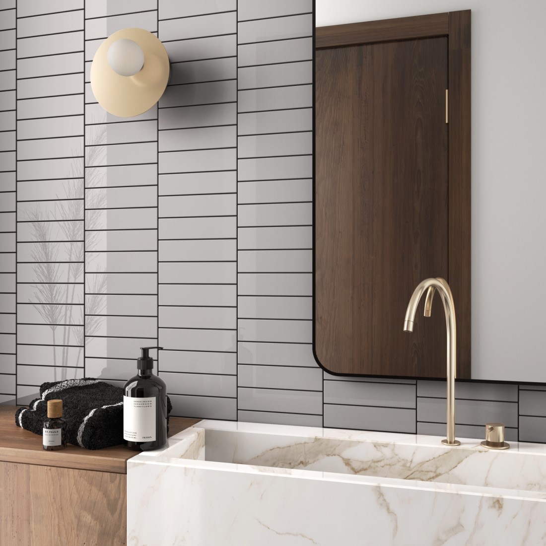 Керамическая плитка  EQUIPE COSTA NOVA GREY 5х20 EQ-3