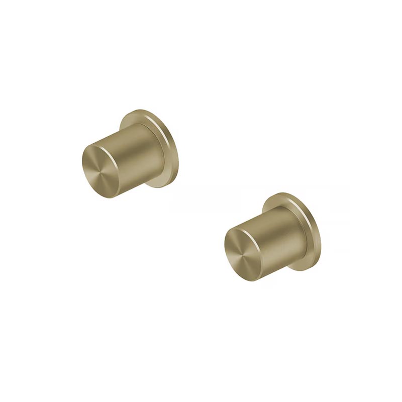 QuadroDesign HUM 2463VOC Группа запорных вентилей из стены (горячая и холодная), цвет Light Gold