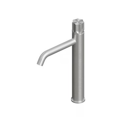 QuadroDesign MODO 1702TAS Смеситель для раковины на 1 отверстие из столешницы 311mm, цвет Brushed Stainless Steel