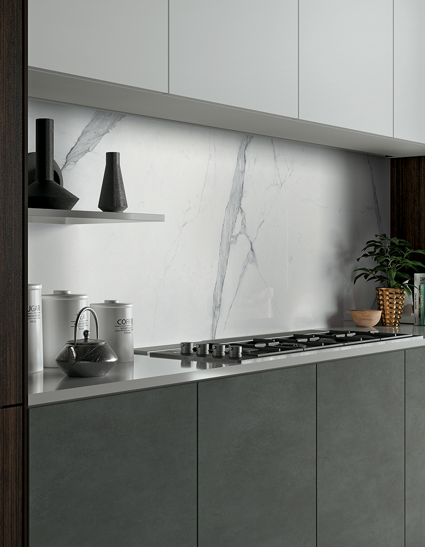 Керамогранит слэб MIRAGE STATUARIO EXTRA CP 01 LUC SQ 120х278x0.6 (Италия)