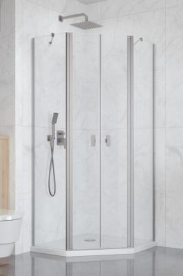 Nes Brushed Nickel PTD 90 x 90 прозрачное